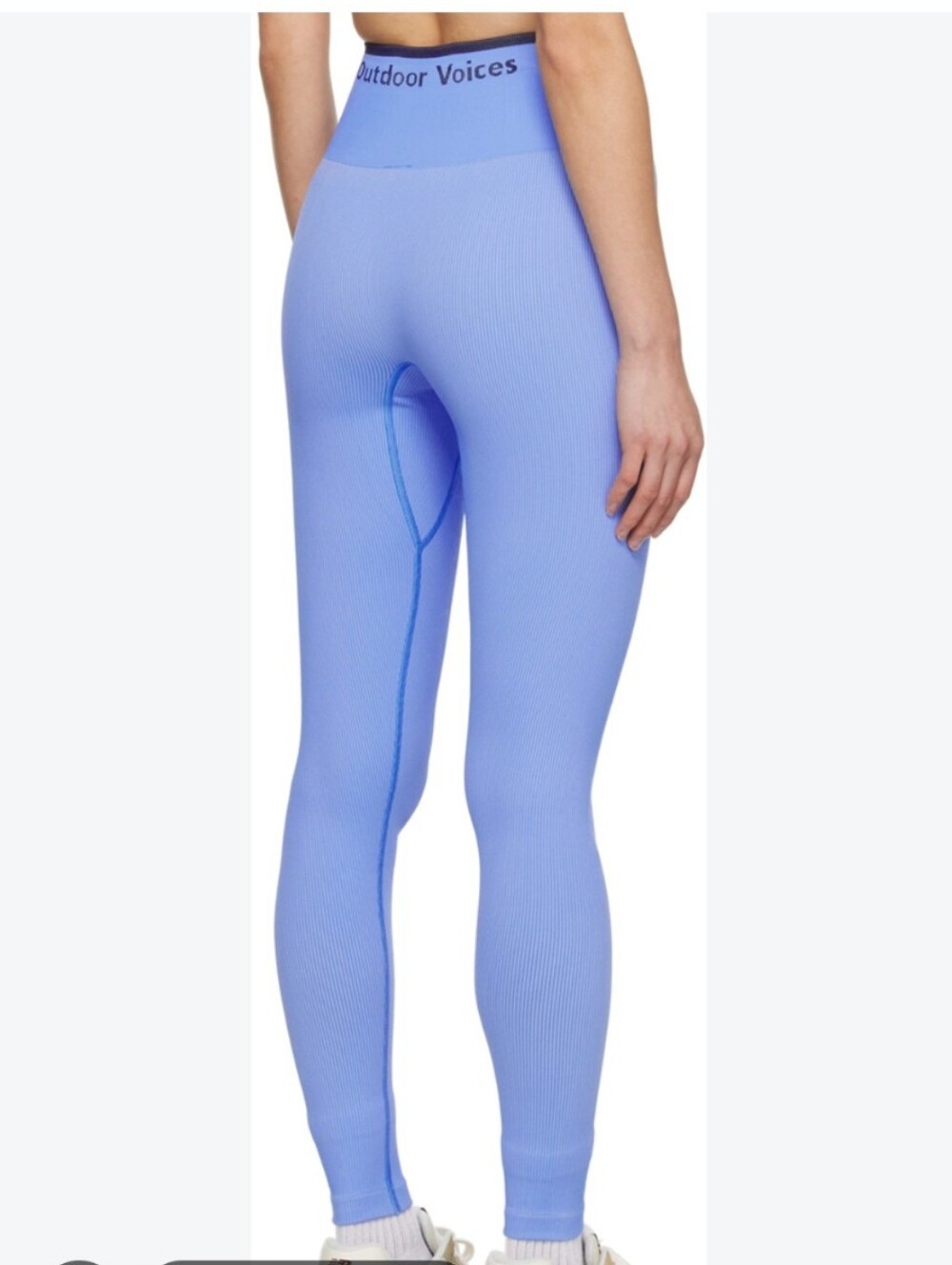 Outdoor Voices Periwinkle Ribbed High-Rise Leggings